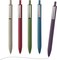 5 Pack Cute Gel Pens Retractable Quick Dry Gel Ink Pen Fine Point 0.5mm Black Ink Rolling Ball Gel Pens Smooth Writing Aesthetic Pens (5pcs - red, blue, purple, green, gray)